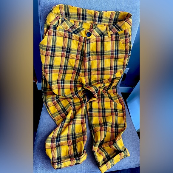 Yellow plaid pants - Picture 1 of 2
